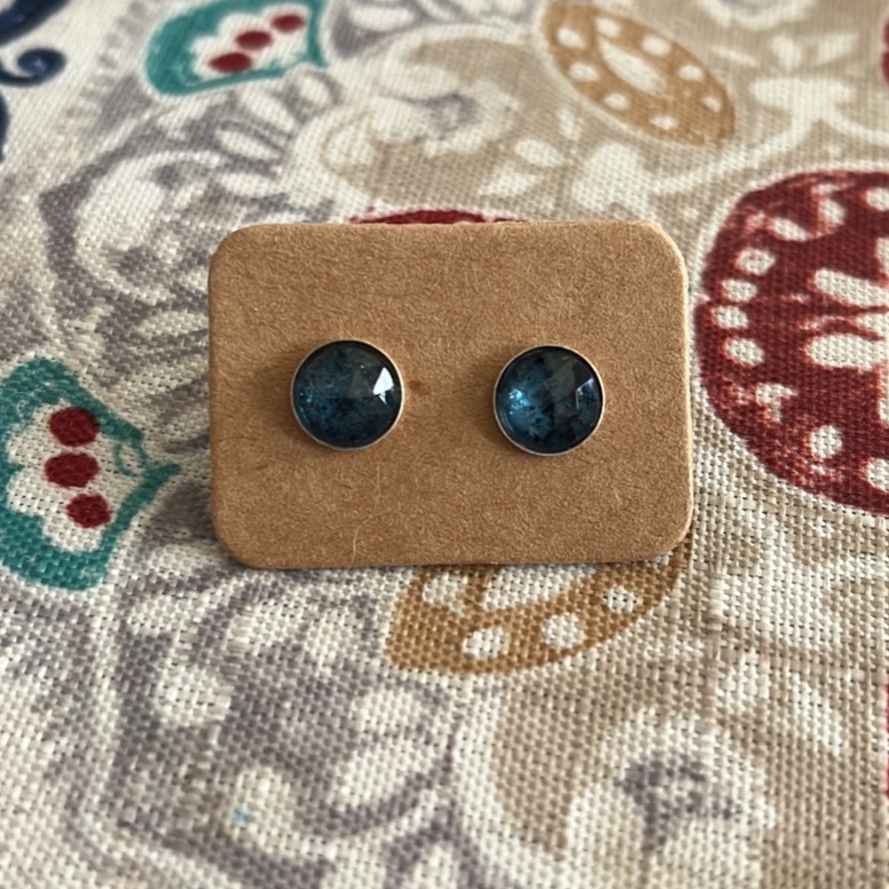 Teal Moss Kyanite Earrings